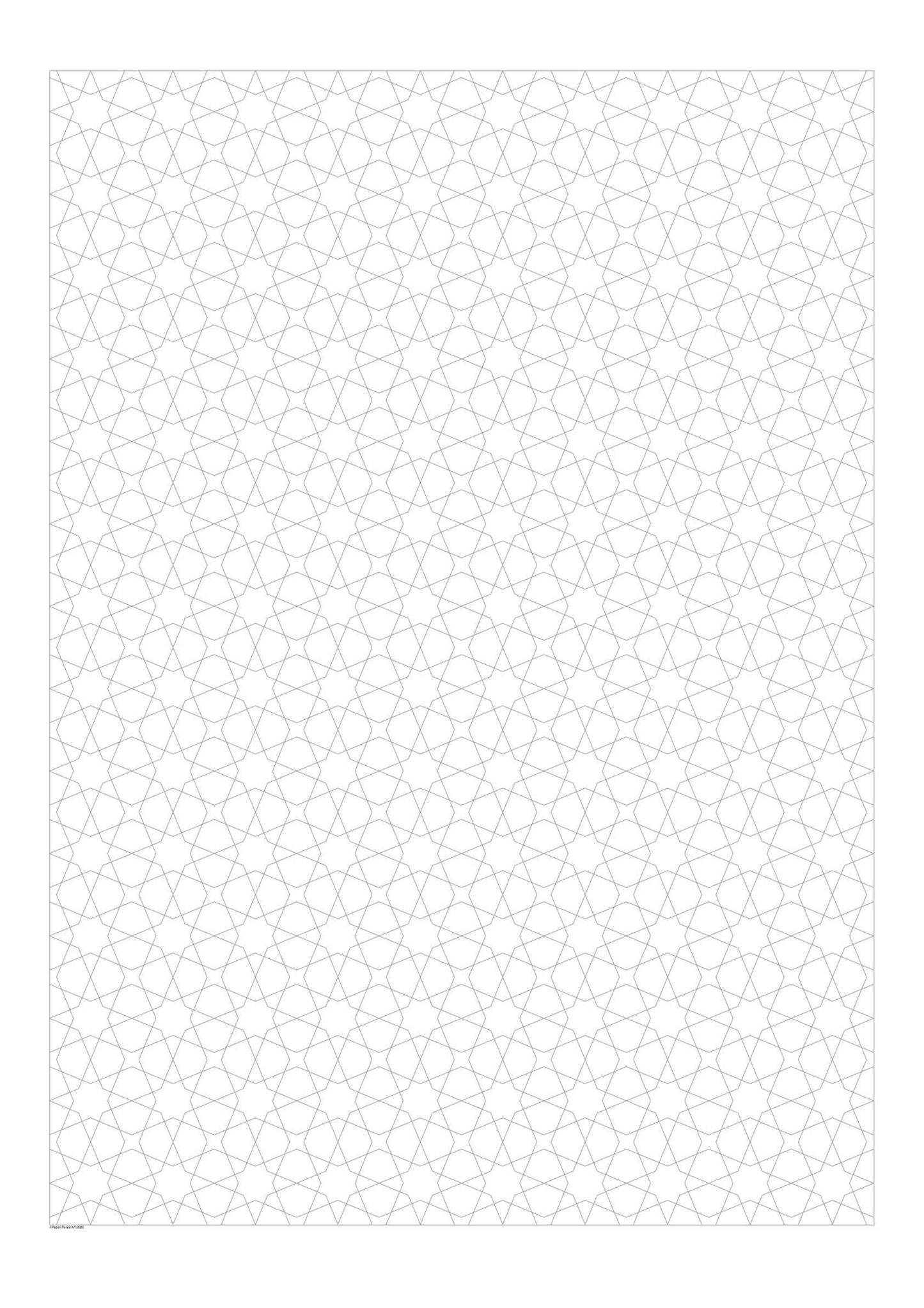 star pattern poster size colouring large format A1 for Copic Markers