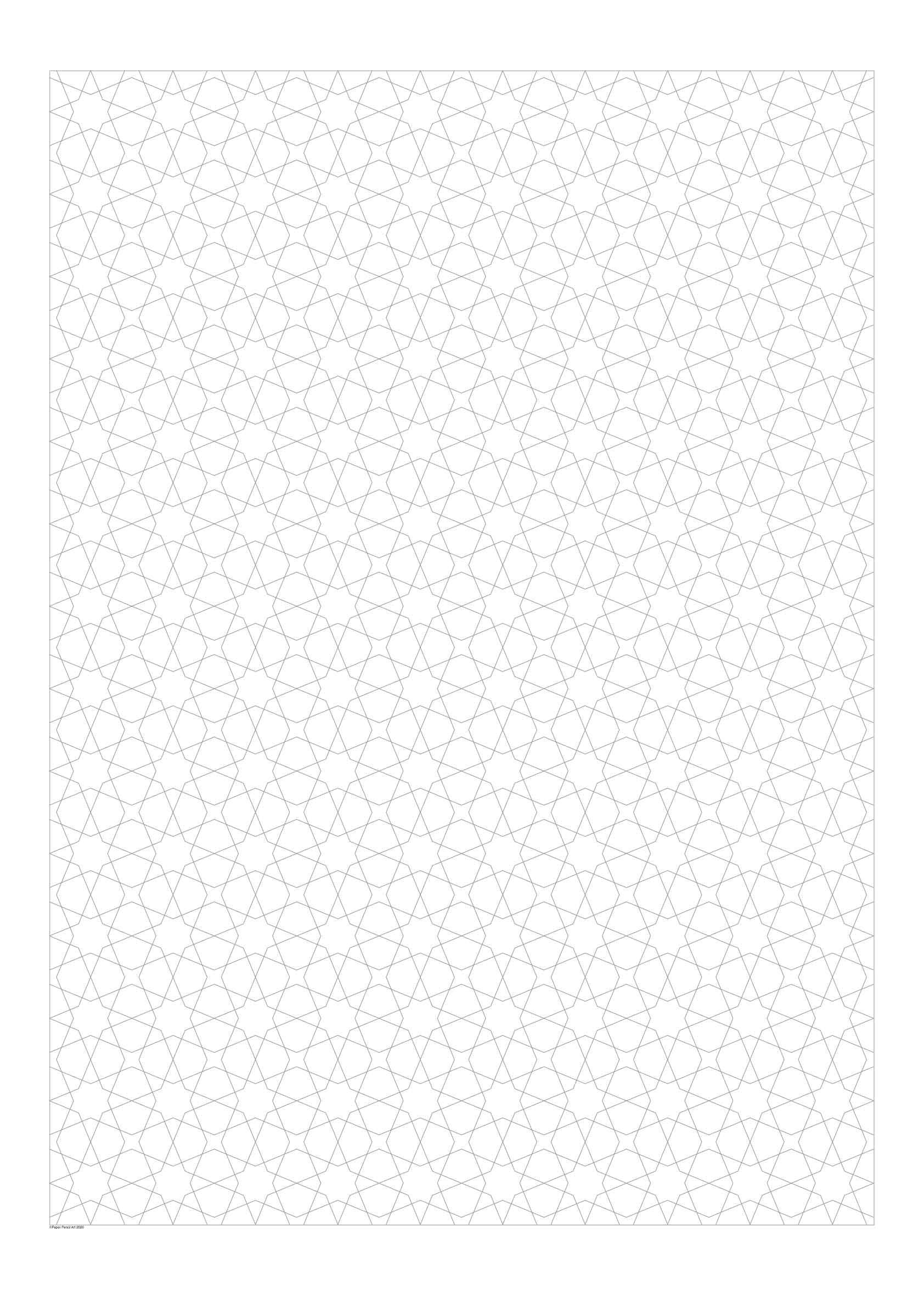 star pattern poster size colouring large format A1 for Copic Markers