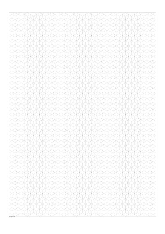 diamond pattern colouring sheet large format poster size watercolour paper