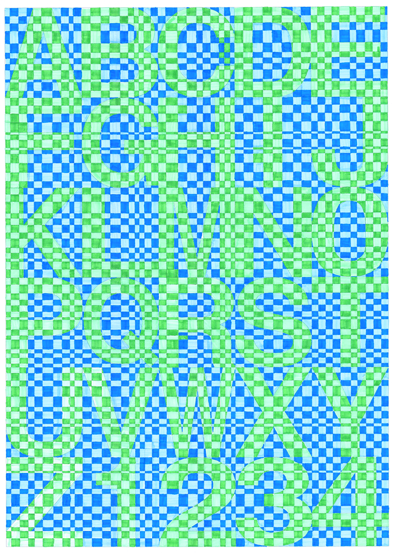 alphabet poster size colouring large format A1 for Copic Markers